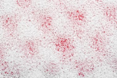 Pürüzsüz beyaz ve kırmızı süngerli arka plan