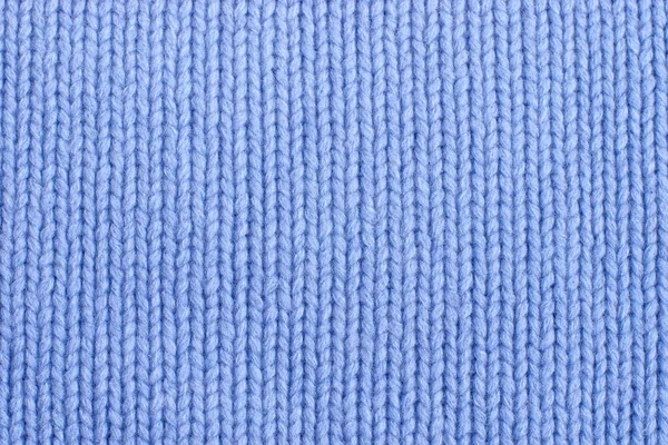 Closeup Seamless Blue Knitted Fabric Texture — Stock Photo, Image