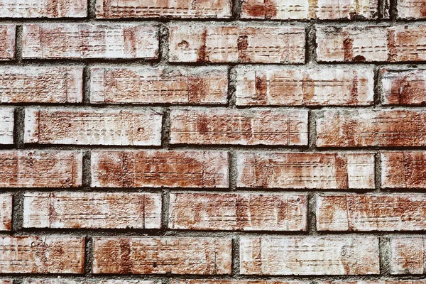 Closeup Dark Grungy Brick Wall Texture — Stock Photo, Image
