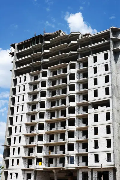 Lugar Construcción Edificio Con Cielo Azul — Foto de Stock