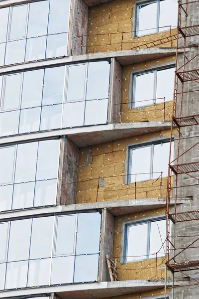 Building Construction Heat Insulation Windowed Balconies — Stock Photo, Image