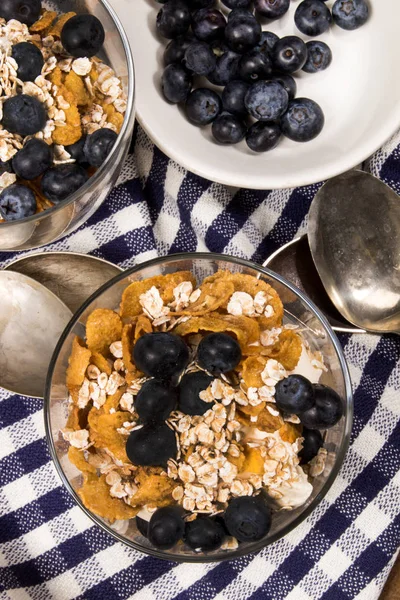 Cranachan Ein Sehr Traditionelles Schottisches Dessert Mit Blaubeeren Doppelter Sahne — Stockfoto