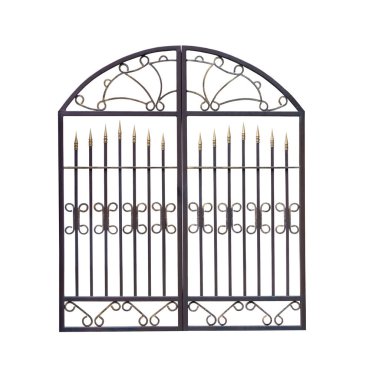 Süsleme ile küçük Dekoratif kapılar. Beyaz arka plan üzerinde izole.