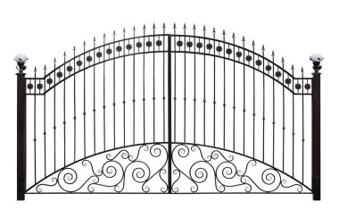 Sahte gates dekor ile. Beyaz arka plan üzerinde izole.