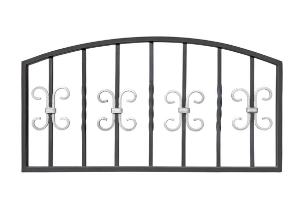 Decorative Forged Barrier Fence Isolated White Background — Stock Photo, Image