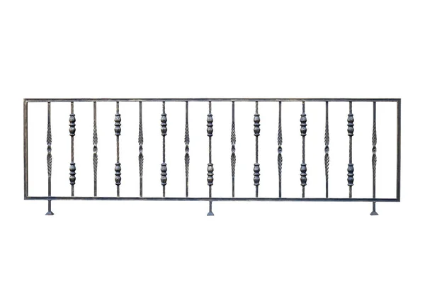 Dekoratives Geschmiedetes Geländer Zaun Alten Stil Isoliert Über Weißem Hintergrund — Stockfoto