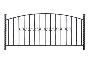 Dekoratif eski tarzda eskrim kaynaklı. Beyaz arka plan üzerinde izole.