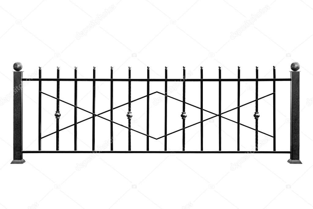 Decorative metal barrier, fence.