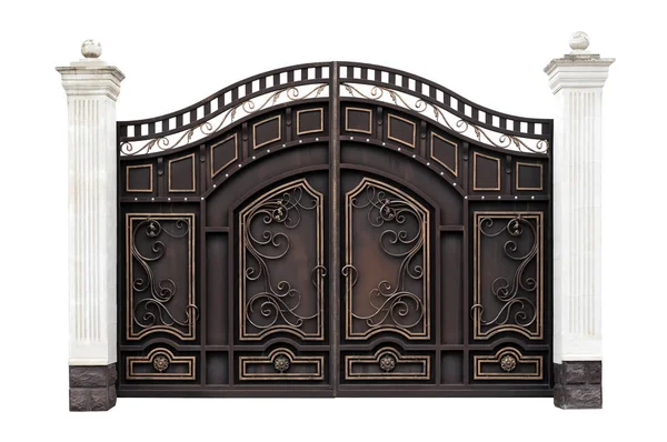 Modern wrought iron gates. — Stock Photo, Image
