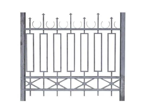 Modern welded iron decorative fence. — Stock Photo, Image