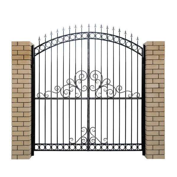 Forged gates by ornament. — Stock Photo, Image