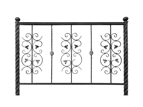 锻造栏杆 在旧的风格 在白色背景下被隔离 图库图片