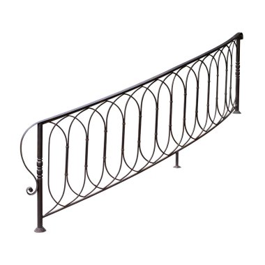 Modern demir parmaklıklar. Beyaz arkaplanda izole.