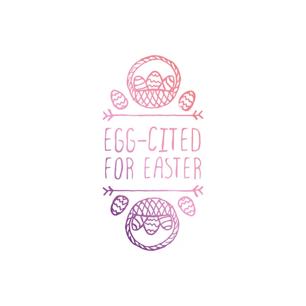 Hand drawn typographic easter element on white background — Stock Vector