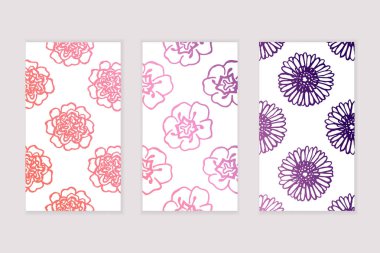 Sosyal medya hikayeleri şablonları kümesi