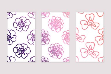 Sosyal medya hikayeleri şablonları kümesi