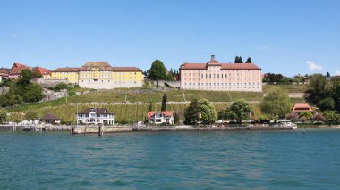 Meersburg, Almanya -30/04/2018 - Seaview köyü Meersburg al Konstanz Gölü
