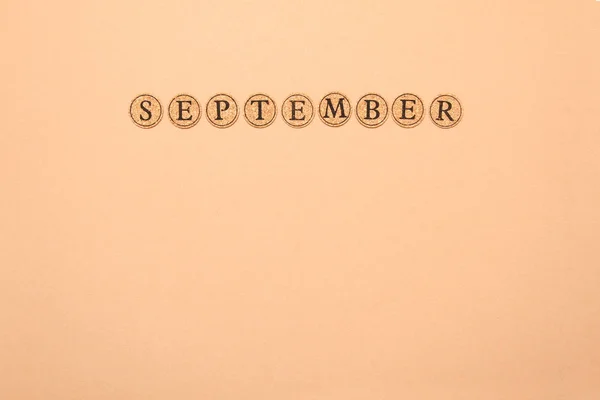 Septembre Est Orthographié Contexte Calendrier — Photo