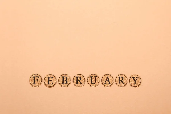 Февраль для календаря — стоковое фото
