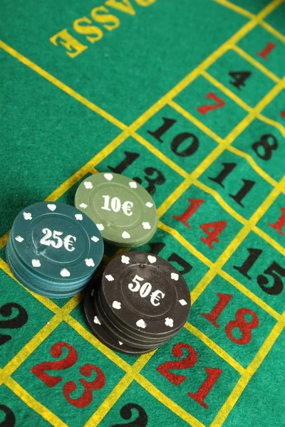 Таблица рулетки казино — стоковое фото