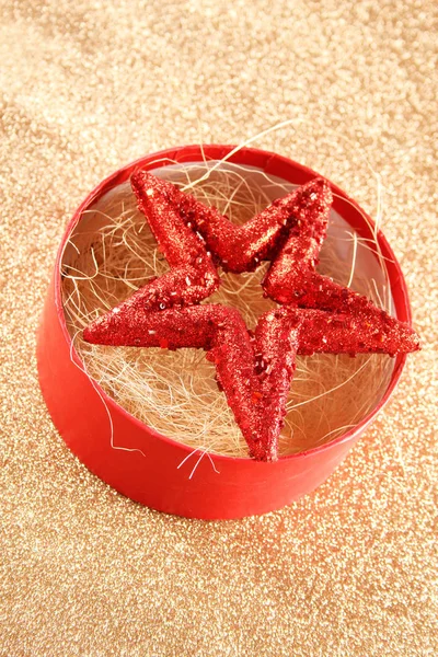 Estrella roja de Navidad — Foto de Stock