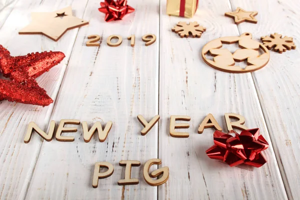 Capodanno 2019. Anno del maiale — Foto Stock