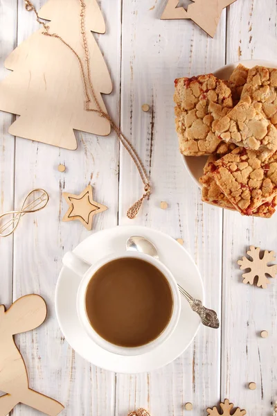 Kaffe med kakor — Stockfoto