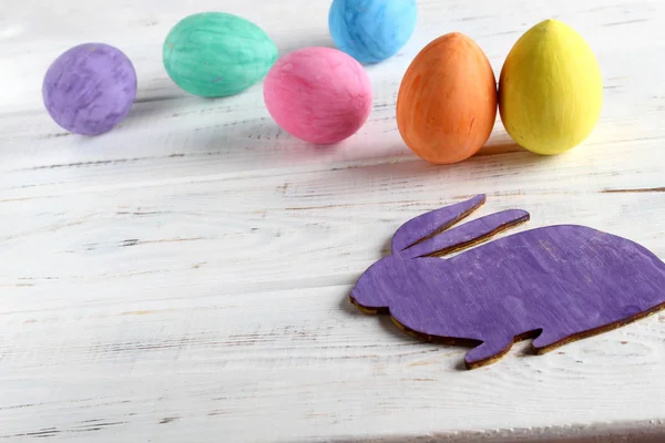 Easter bunny and eggs — Stock Photo, Image