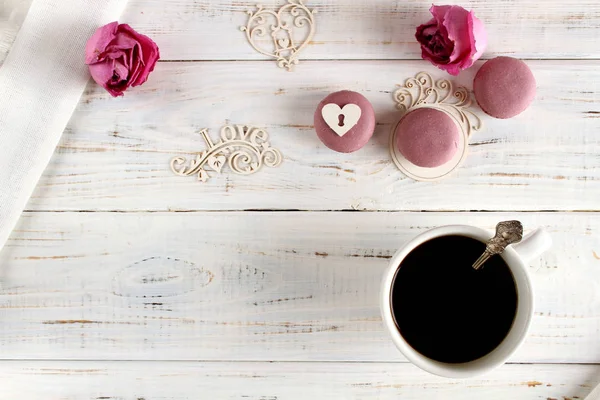 Kærlighed og kaffe til morgenmad - Stock-foto # 