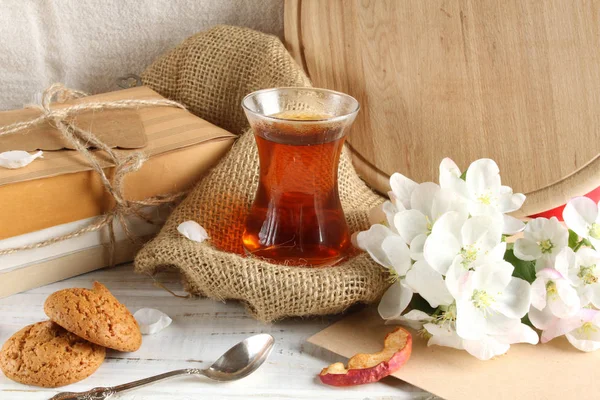 Rustic style tea party — Stock Photo, Image