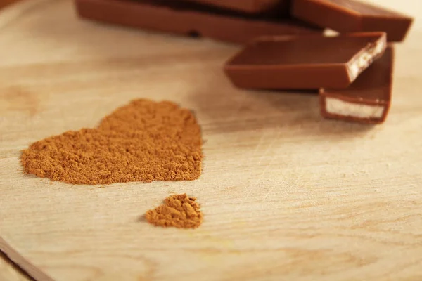 Slices of milk chocolate — Stock Photo, Image