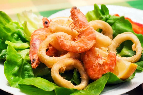 Fried Seafood Appetizer Southern Italy Selective Focus — Stock Photo, Image
