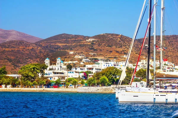 Hafen Aegiali Insel Amorgos Griechenland — Stockfoto