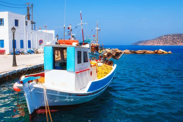 Hafen Aegiali Insel Amorgos Griechenland — Stockfoto