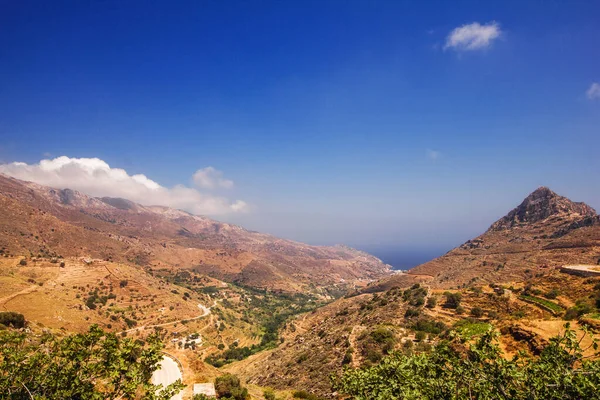 Blick Auf Den Nördlichen Ländlichen Teil Der Insel Naxos Griechenland — Stockfoto
