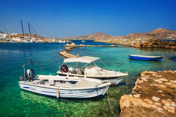 Fischereihafen Naoussa Insel Paros Griechenland — Stockfoto