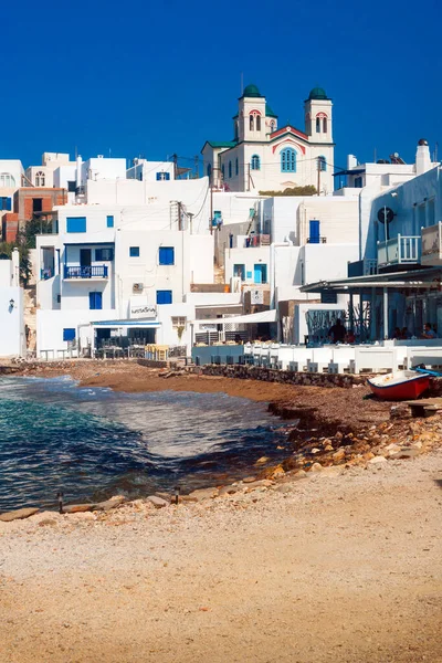 Naoussa Dorf Insel Paros Griechenland — Stockfoto