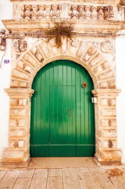 Martina Franca 'nın mimari detayları Puglia, İtalya