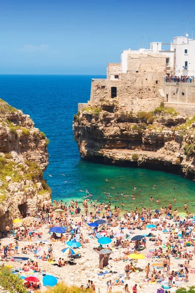 Cala Porto Auch Bekannt Als Lama Monachile Strand Polignano Mare — Stockfoto