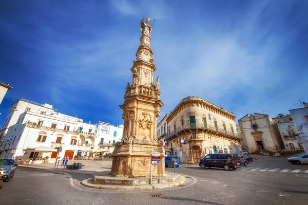 Ostuni Puglia Italy 2018 Wide Angle Shot Tower Horace Guglia — Stock Photo, Image