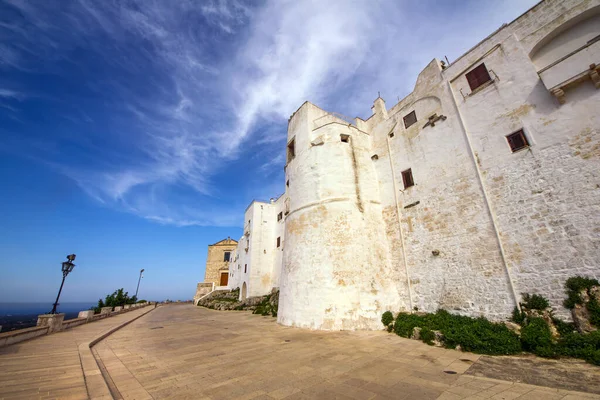 Wide Angle Shot Ostuni City Walls Puglia Italy — Stock Photo, Image