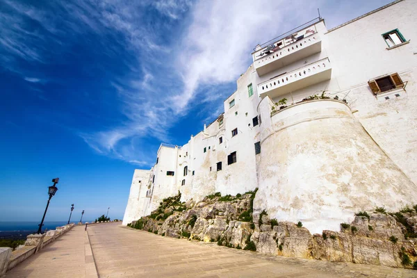 Wide Angle Shot Ostuni City Walls Puglia Italy — Stock Photo, Image