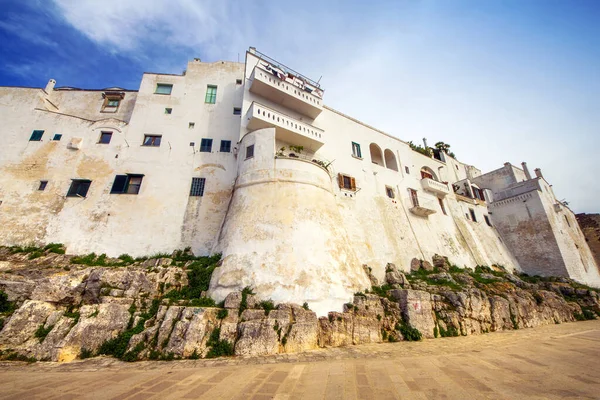 Plan Grand Angle Des Remparts Ostuni Pouilles Italie — Photo