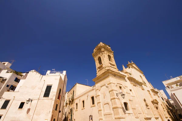 Igreja Salvatore Cidade Velha Fortaleza Monopoli Puglia Itália — Fotografia de Stock