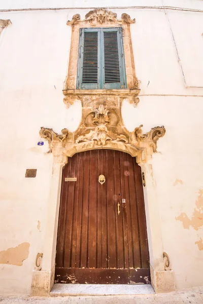 Arkitektur Detaljer Martina Franca Gamla Stan Puglia Italien — Stockfoto