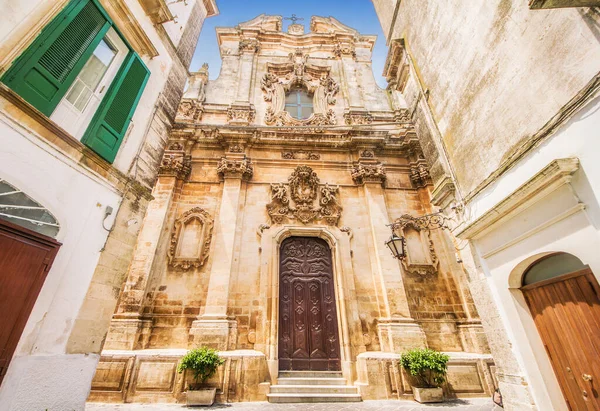 Tiro Ângulo Largo Igreja Domenico Martina Franca Puglia Itália — Fotografia de Stock