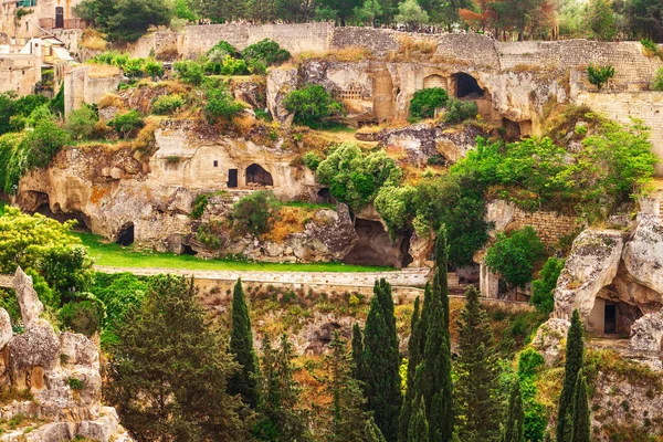 Cidade Velha Gravina Puglia Sul Itália Pôr Sol — Fotografia de Stock