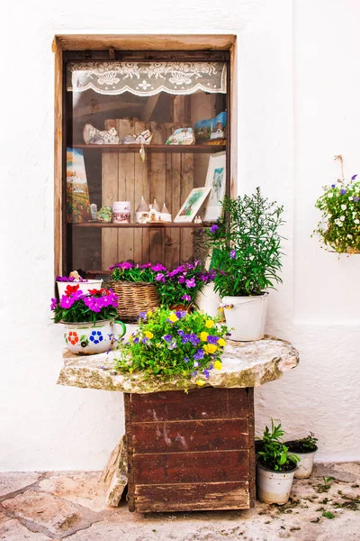 Rustikale Dekorative Details Der Altstadt Von Locorotondo Apulien Italien — Stockfoto