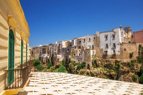 Die Altstadt Von Polignano Mare Apulien Italien Stockfoto