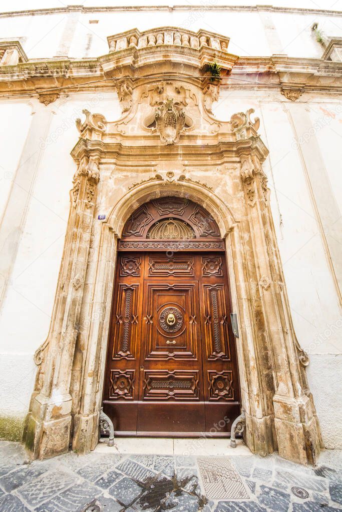Architecture details of Martina Franca old town, Puglia, Italy
